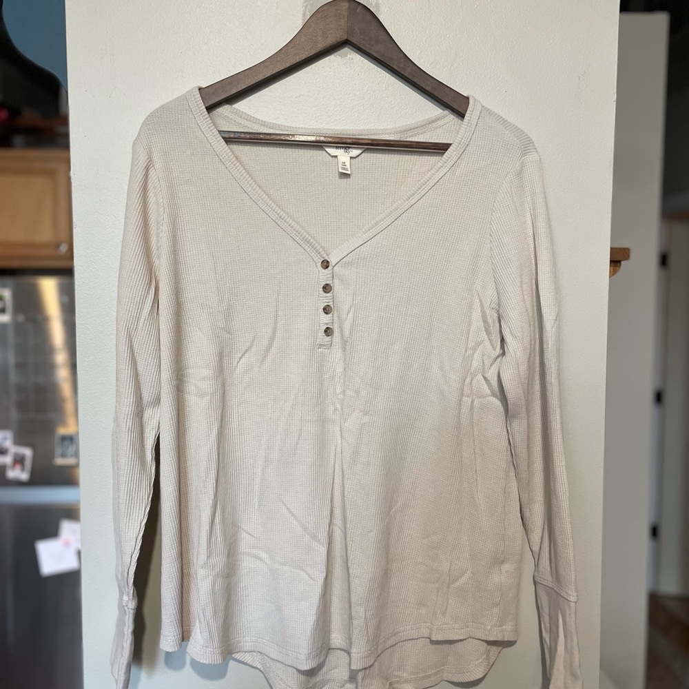 Cream Waffle Long Sleeve